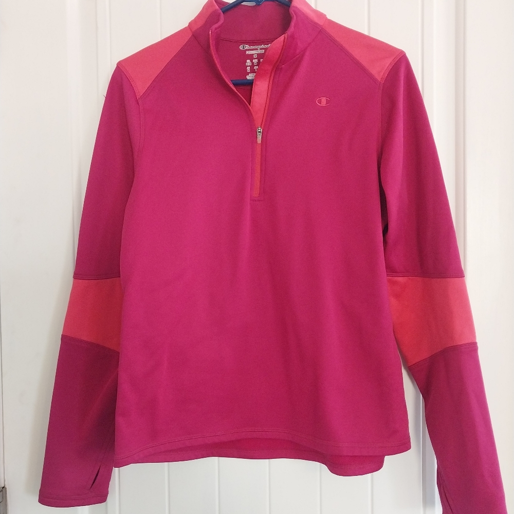 Champion pull over half zip pink size medium
